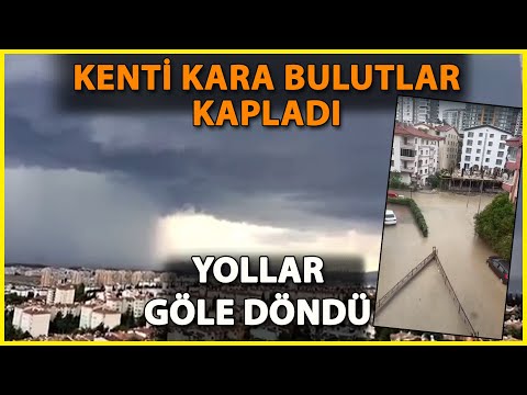 Ankara'da Yollar Göle Döndü, İş Yerlerini Su Bastı