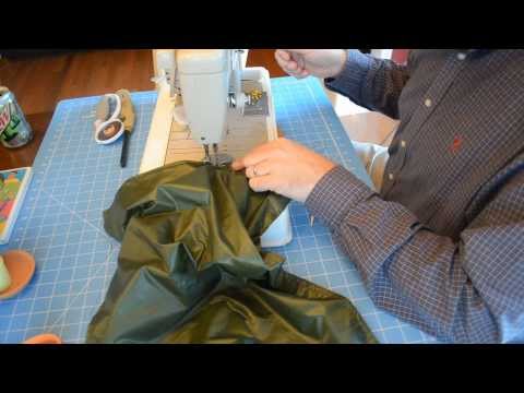 Stitching fabric for a quilt (Demonstration Only) - Camping with
Hammocks