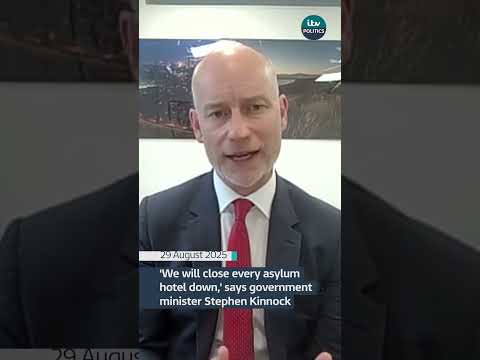 'We will close every asylum hotel,' says government minister Stephen Kinnock | ITV News
