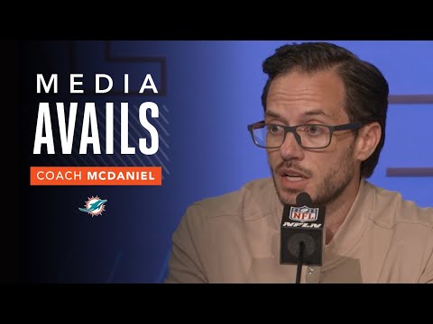Head Coach Mike McDaniel meets with the media at the 2022 NFL Combine | Miami Dolphins video clip