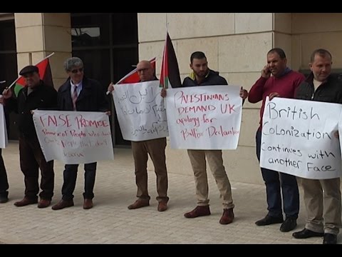 فلسطينيون يطالبون بريطانيا بالاعتذار عن وعد بلفور وإلغاء الاحتفال به