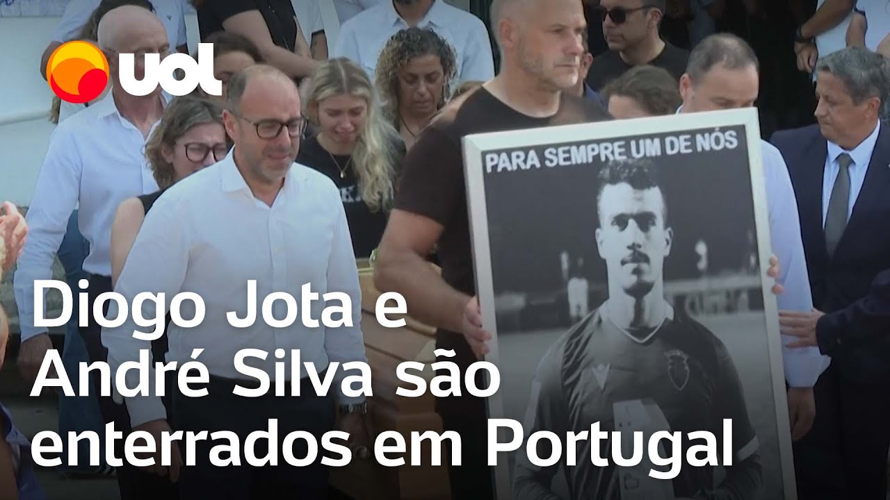 Diogo Jota e André Silva são enterrados em Portugal