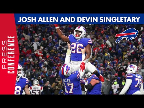 Josh Allen and Devin Singletary on Wild Card Win Over New England Patriots | Buffalo Bills video clip