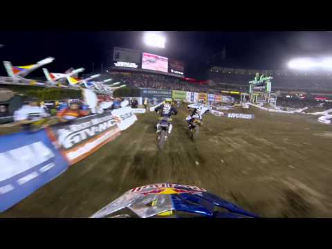 GoPro HD: James Stewart Main Event 2013 January 19th Monster Energy Supercross from Anaheim, CA 