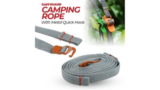 Pratinjau video produk TaffGUARD Strap Tali Pengikat Barang Camping Rope Metal Quick Hook - BC098K