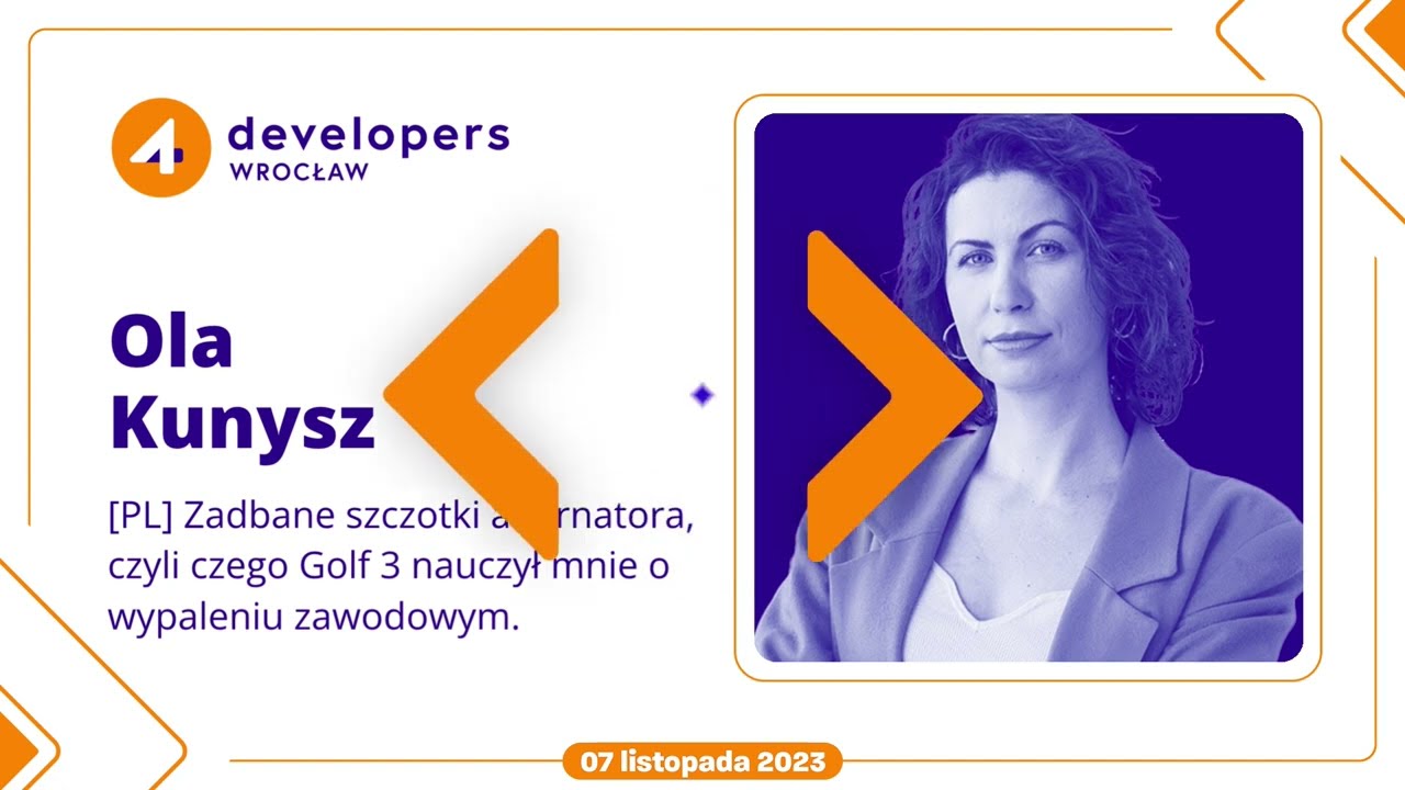 Ola Kunysz - Zadbane szczotki alternatora, czyli czego Golf 3 nauczył mnie o wypaleniu zawodowym.