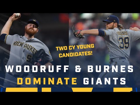Brandon Woodruff & Corbin Burnes DOMINATE Giants! Full Highlights video clip