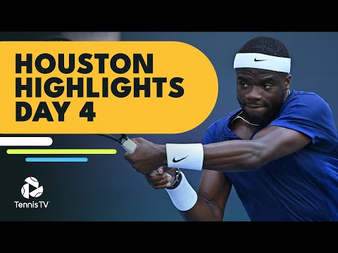 Tiafoe Battles Cuevas; Fritz, Isner & Garin Play | Houston 2022 Highlights Day 4