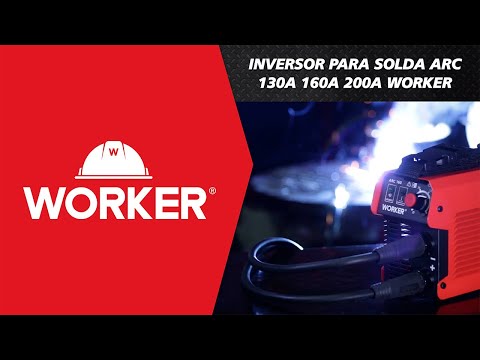 Inversor Para Solda Arc 200A Monofasico 220V Worker - Vídeo explicativo