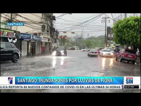 Inundaciones en Santiago provocados por huracán Fiona