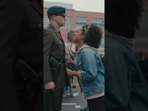 She Touched His Uniform… BIG MISTAKE! (Instant Karma) #shorts #viral #karma #military #justice