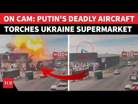Russian Jet Drone SMASHES Into Ukraine <strong>Supermarket</strong>; Massive FIREBALL Erupts