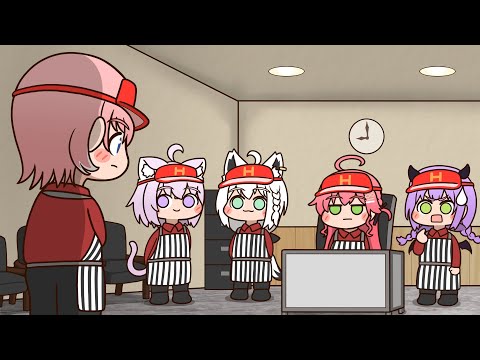 【手描き】ルイ姉 VS トワ様【鷹嶺ルイ/常闇トワ/猫又おかゆ/さくらみこ/白上フブキ/ホロライブ切り抜き/切り抜き漫画】
