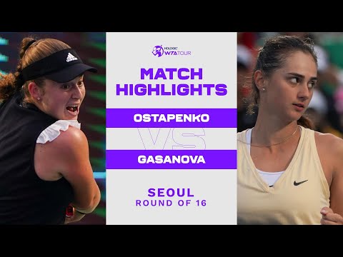 Jelena Ostapenko vs. Anastasia Gasanova | 2022 Seoul Round of 16 | WTA Match Highlights