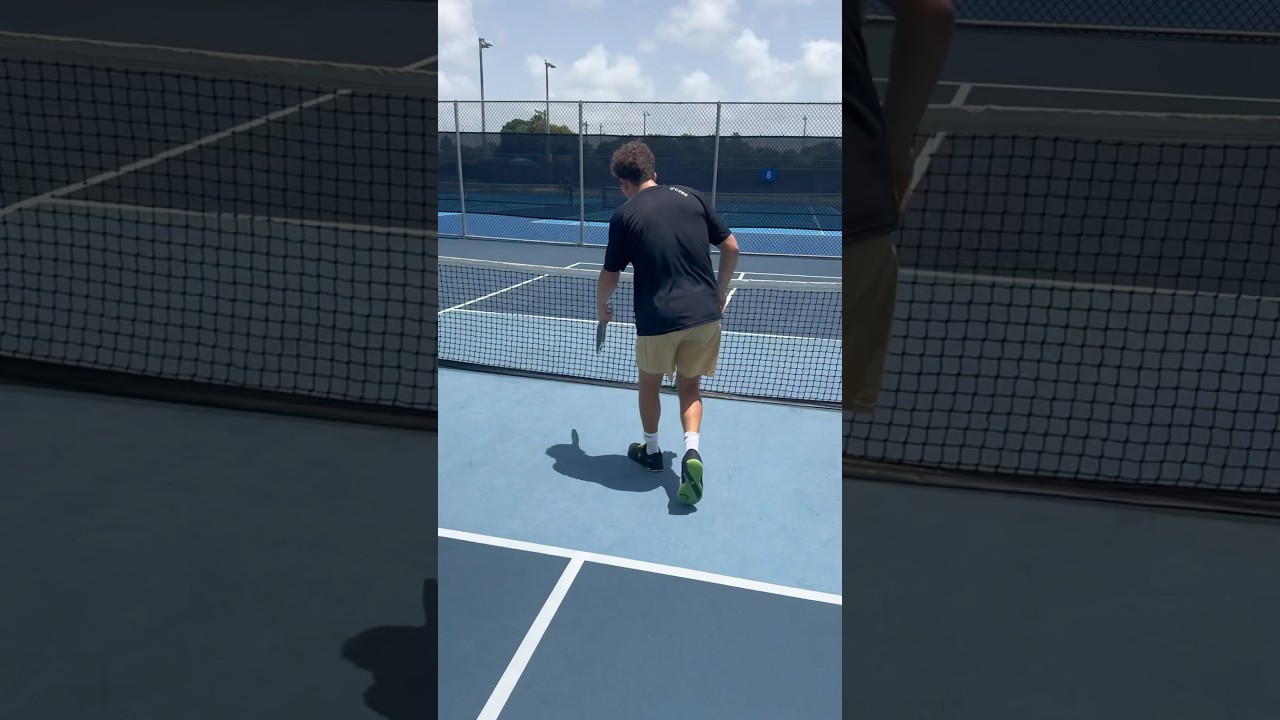 The ultimate spot to aim your 3rd shot drops in #pickleball #pickleballtips
