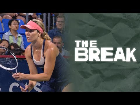 Danielle Collins confronts Sakkari after ball is hit into stands | The Break