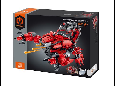 Stavebnice iM.MASTER škorpion na ruku/zbraň plast 664 dílků v krabici 35x27x7cm