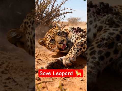 Rescue Leopard: Rescue Team Save Leopard from Deadly Fungus and Removing Barnacles #shorts #cartoon