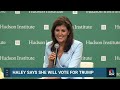 Nikki Haley says she will be voting for Trump in 2024 election  - 01:30 min - News - Video