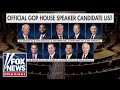 Nine Republicans join race for House speaker: Back to square one