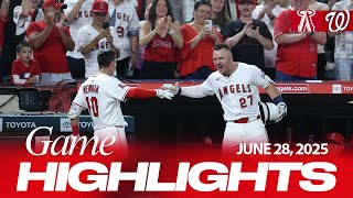 Nationals vs. Angels Game Highlights (6/28/25) | MLB Highlights