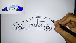 איך לצייר מכונית משטרה