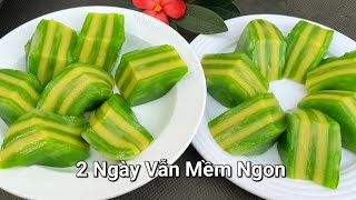 Cách làm Bánh Da Lợn Lá Dứa Đậu Xanh thơm ngon để 2 ngày vẫn mềm