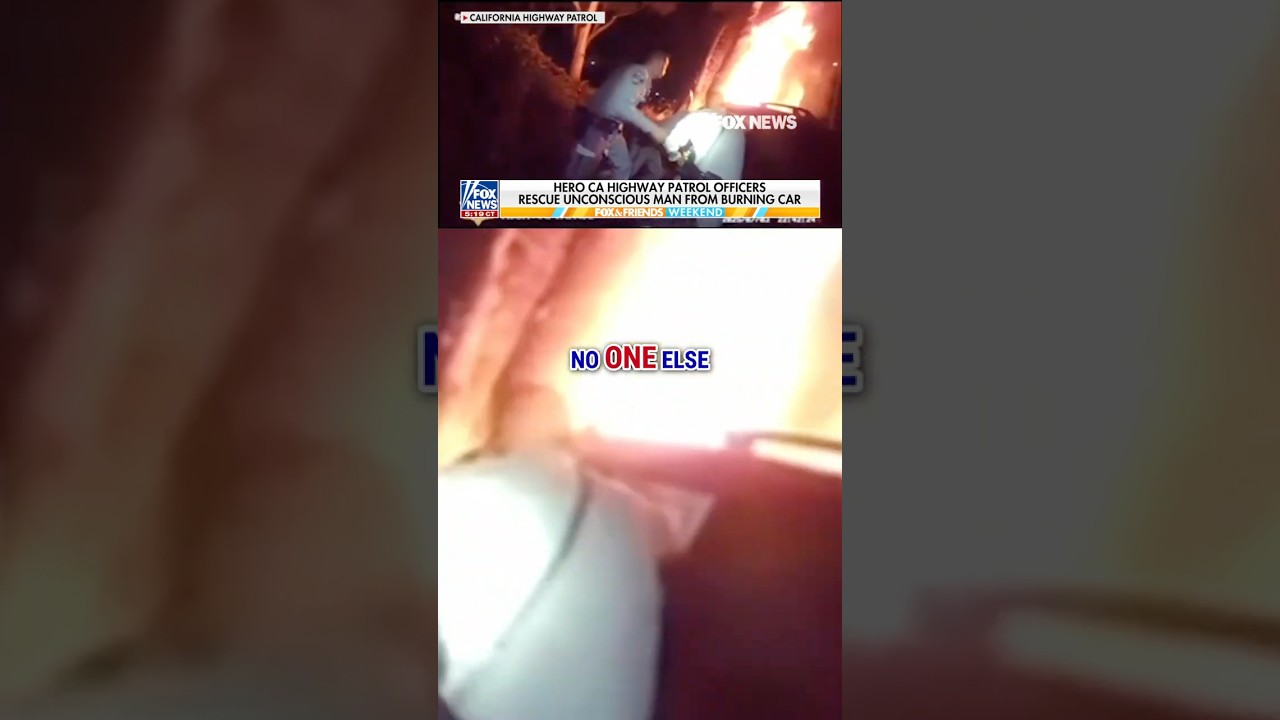 California Highway Patrol officers make DARING rescue #foxnews #news #shorts #viral
