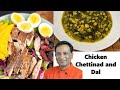 Spicy Chettinad Chicken (Dry) with 3 Leafy Greens & Dal | High-Protein Veggie Feast