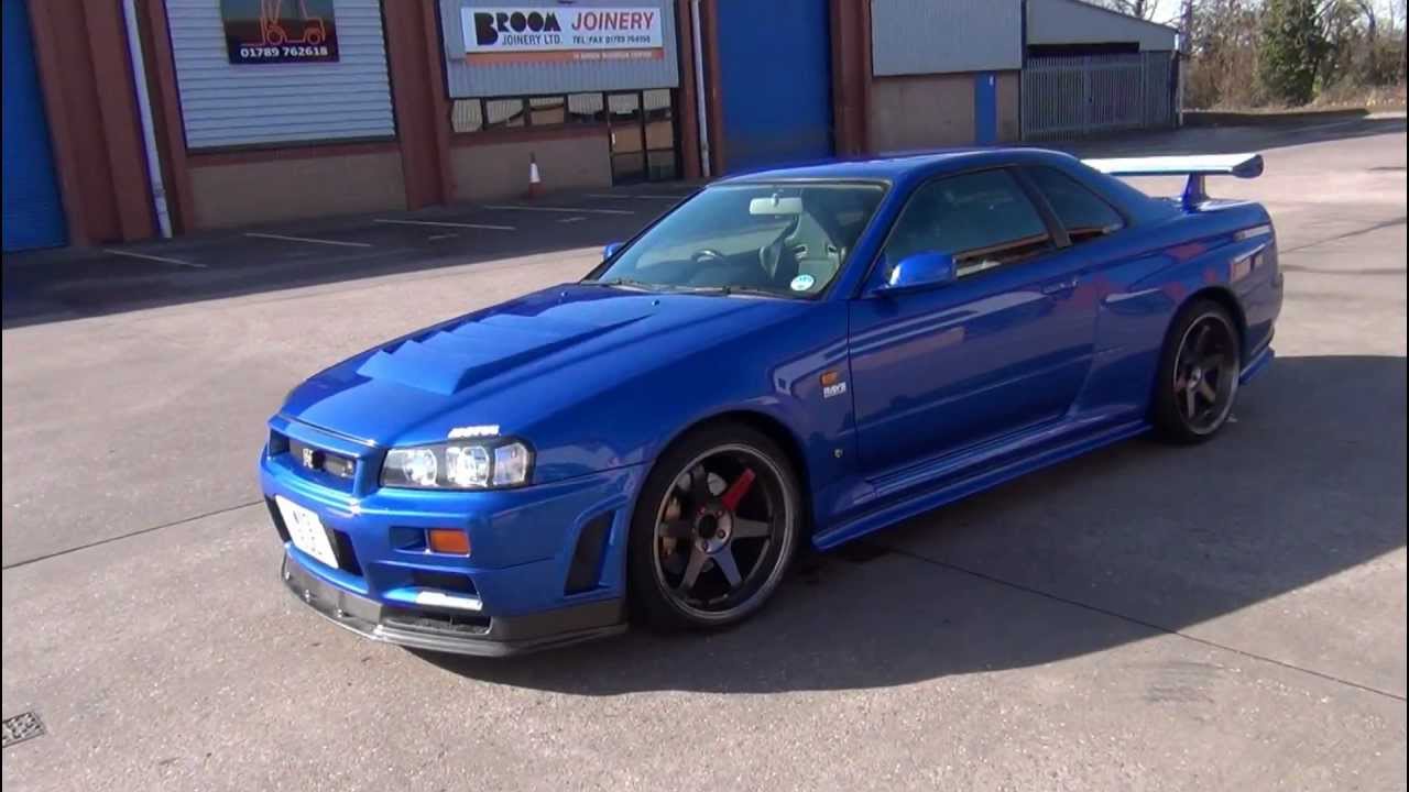 Nissan Skyline R34 GTR Bayside Blue - YouTube