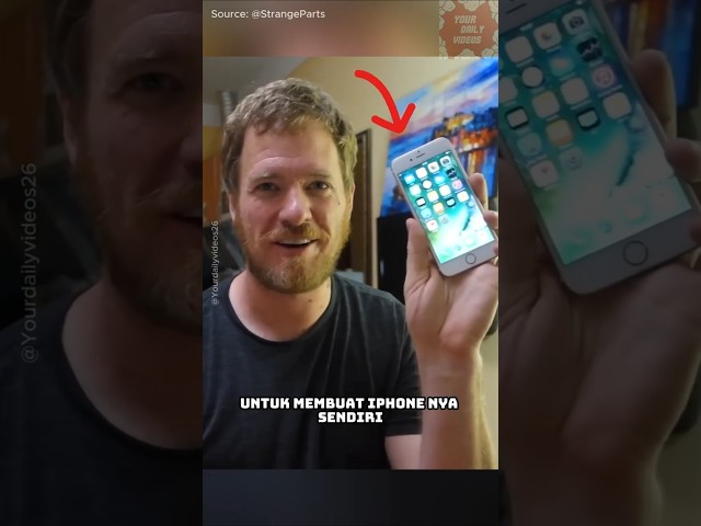 Pria ini membuat iphone dirumahnya! #shorts #faktaunik