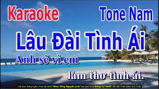 Karaoke Lâu Đài Tình Ái Tone Nam | Nhạc Sống Nguyễn Linh