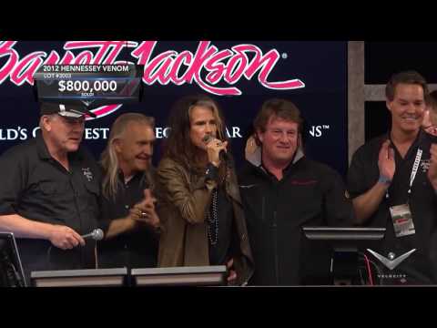 Going! Going! Gone! Watch Steven Tyler's rare Hennessey Venom GT sports car be auctioned for his Janie's Fund philanthropic partnership with Youth Villages. The car's sale raised $800,000 to help girls who have suffered abuse or neglect. Going! Going! Gone! Watch Steven Tyler's rare Hennessey Venom GT sports car be auctioned for his Janie's Fund philanthropic partnership with Youth Villages. The car's sale raised $800,000 to help girls who have suffered abuse or neglect.