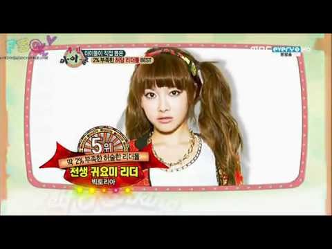130109 Weekly Idol -- Victoria #5 As Heodang Leader