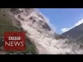 Nepal Earthquake: Land slide & Building Crash Down Caught Live