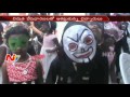 Halloween party at Akshara international school; kids in scary masks
