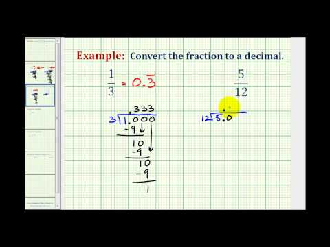 Convert Between Fractions or Mixed Numbers and Decimals ( Video