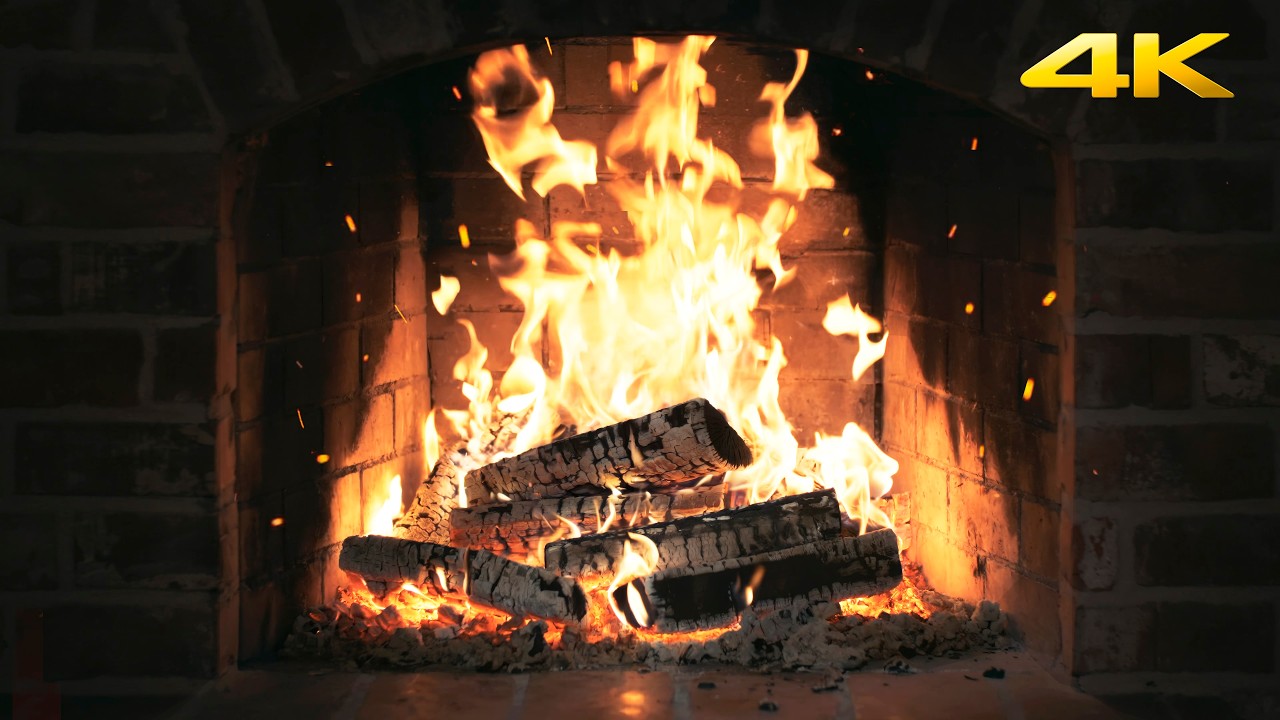 🔥 The Most Realistic Fireplace with Crackling Wood and Soft Night Ambience for Quiet Winter Days