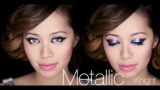 Metallic Knight, makeup, metallic, eyes, shine, shimmer, eyeshadow, sparkly, tutorial 