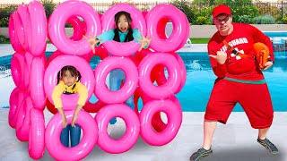 Charlotte Ellie & Andrea Learns to Follow the Pool Playtime Rules