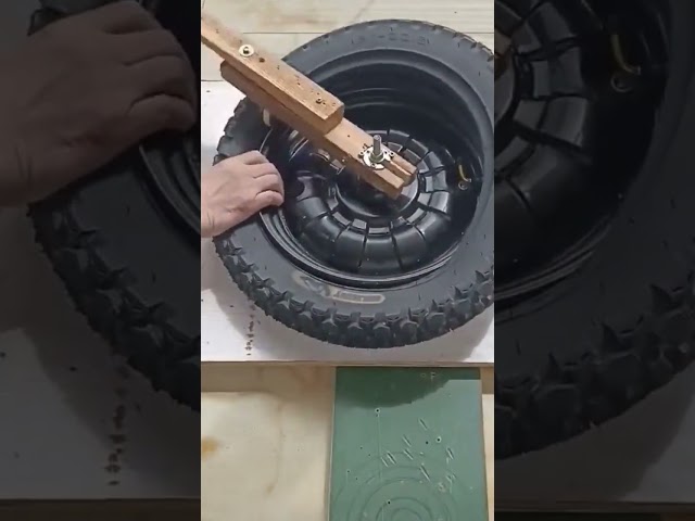 Portable car tire installation tool