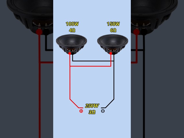 Speaker parallel connection #diy #shorts #electronics