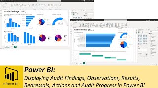 Power BI: Displaying Audit Findings, Observations, Results, Redressals, Actions and Audit Progress