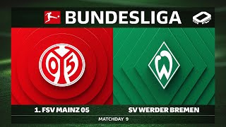 1. FSV Mainz 05 vs. SV Werder Bremen | Matchday 9 — Bundesliga 2025/26