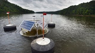 In an effort to help stop algae blooms in Jordan Lake 36 SolarBees are being deployed in the Robeson Creek and Morgan Creek areas of the lake. The solar powered machines are anchored in areas where water may stagnate and helps circulate the water. Video by Chuck Liddy, cliddy@newsobserver.com