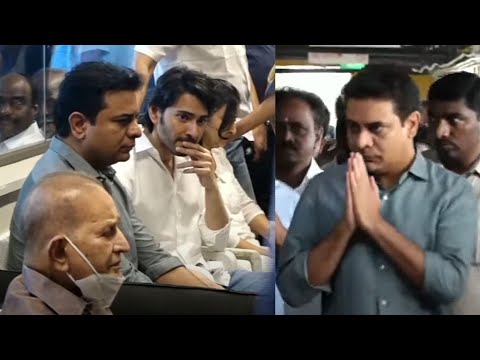 Minister KTR pays tributes to Mahesh Babu's mother Indira Devi Minister KTR pays tributes to Mahesh Babu's mother Indira Devi
