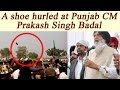 Shoe thrown at Prakash Singh Badal during meeting at Bhatinda
