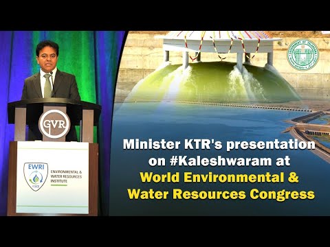 Minister KTR Presents Kaleshwaram's Journey to Global Audience at Water Resources Congress