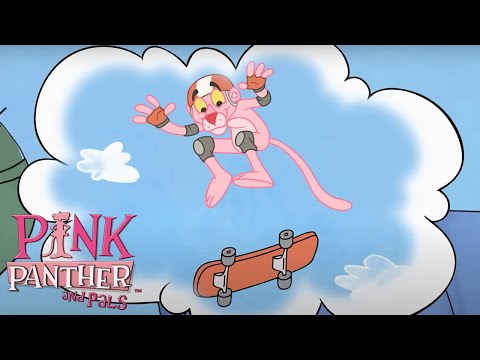 Ružový panter - skateboarding