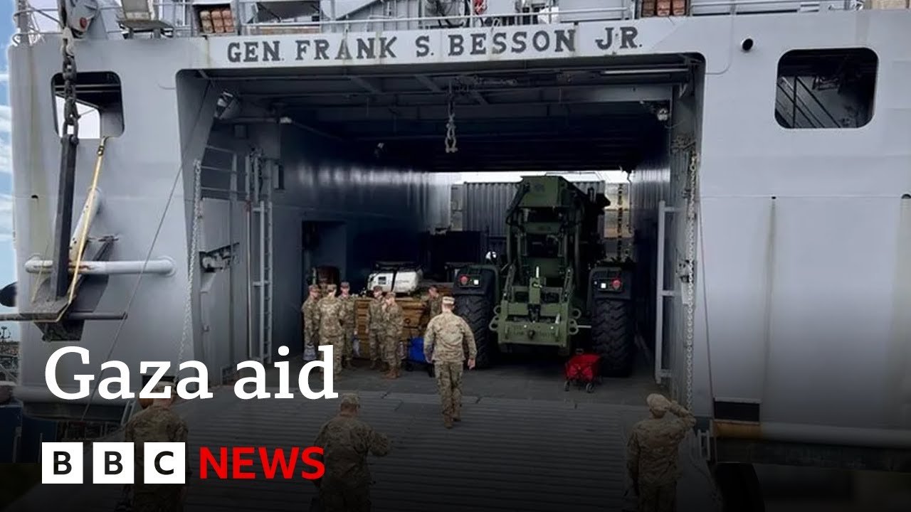 US military ship heading to Gaza to build port | BBC News